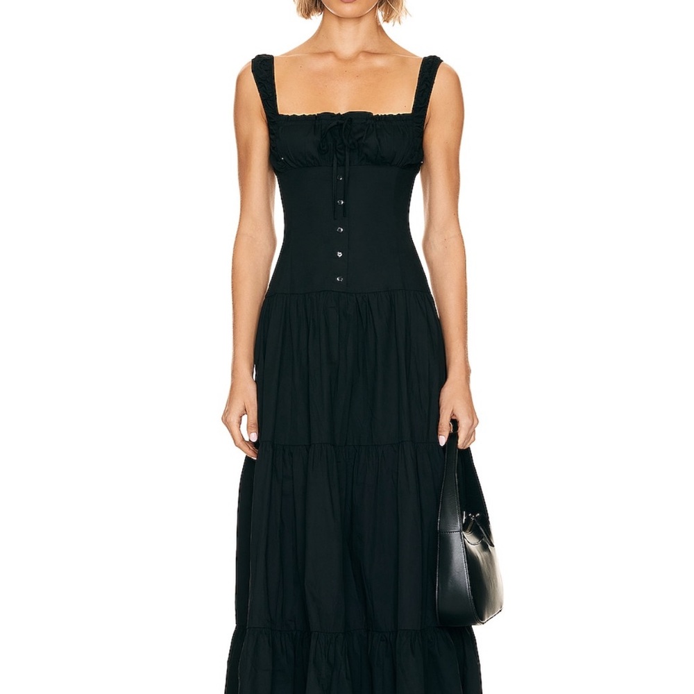 Lioness Black Tiered Maxi Dress